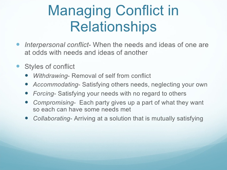 managing relationship conflicts